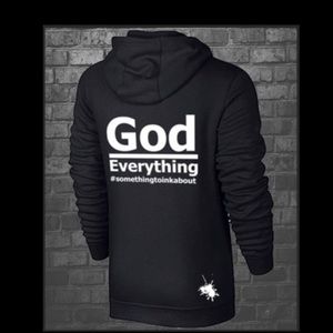 Black and White Hoody God Over Everything